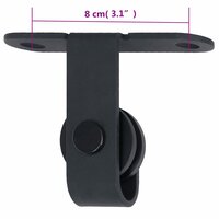 Ophangset voor minischuifdeur 183 cm koolstofstaal