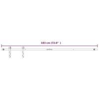Ophangset voor minischuifdeur 183 cm koolstofstaal wit