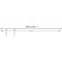 Ophangset voor minischuifdeur 200 cm koolstofstaal wit