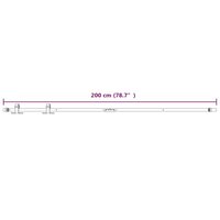 Ophangset voor minischuifdeur 200 cm koolstofstaal wit