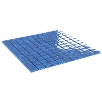 Moza&iuml;ektegels 11 st 30x30 cm glas blauw