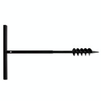 Grondboor met handvat en schroefkop (dubbele schroef) 80 mm (zwart)