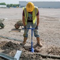 Paalgatgraver met grondboor 1070x155 mm blauw 24414