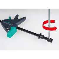 Werktafelklem PRO 65-150-W zwart en groen