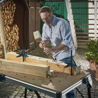 Werktafelklem PRO 65-150-W zwart en groen