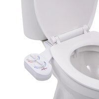Bidetaansluiting voor toiletbril warm/koud water enkel mondstuk