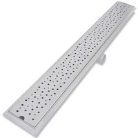 Doucheafvoer 2 st rechthoekig bubbel 1030x140mm roestvrij staal