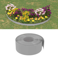Tuinranden 3 st 10 m 20 cm polyetheen grijs