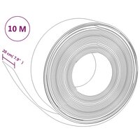 Tuinranden 4 st 10 m 20 cm polyetheen zwart