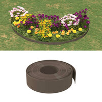 Tuinranden 5 st 10 m 15 cm polyetheen bruin