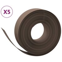 Tuinranden 5 st 10 m 15 cm polyetheen bruin