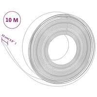 Tuinrand 10 m 15 cm polyetheen zwart