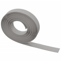 Tuinrand 10 m 10 cm polyetheen grijs