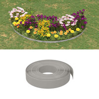 Tuinranden 5 st 10 m 10 cm polyetheen grijs