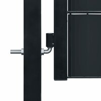 Poort 100x81 cm PVC en staal antracietkleurig