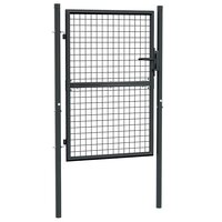 Gaaspoort 100x175 cm gegalvaniseerd staal grijs