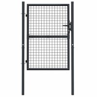 Gaaspoort 100x175 cm gegalvaniseerd staal grijs