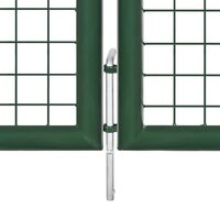 Tuinpoort 400x175 cm gaas en gegalvaniseerd staal groen
