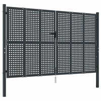 Poort 300x175 cm staal antracietkleurig
