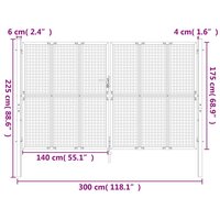 Poort 300x175 cm staal antracietkleurig