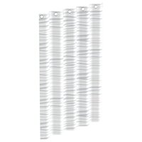 Douchegordijn met golf 200x180x0,2 cm wit