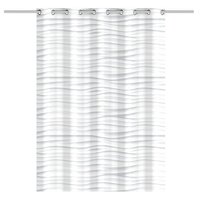 Douchegordijn met golf 200x180x0,2 cm wit