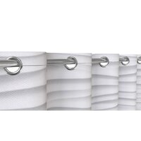 Douchegordijn met golf 200x180x0,2 cm wit