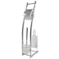 Toiletborstelset 3-in-1 Fabio glanzend chroom