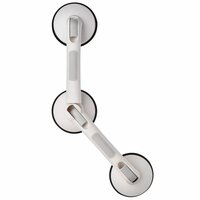 Wandbeugel met zuignappen gebogen Premium wit
