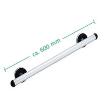 Badkamer handgreep Premium 60 cm aluminium zilverkleurig