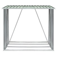 Haardhoutschuur 163x83x154 cm gegalvaniseerd staal groen