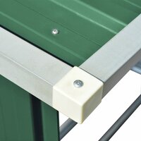 Haardhoutschuur 163x83x154 cm gegalvaniseerd staal groen