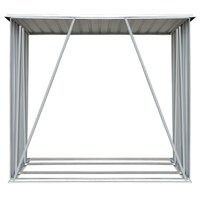 Haardhoutschuur 163x83x154 cm gegalvaniseerd staal antraciet