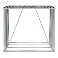 Haardhoutschuur 163x83x154 cm gegalvaniseerd staal antraciet