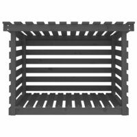 Haardhoutrek 108x73x79 cm massief grenenhout grijs