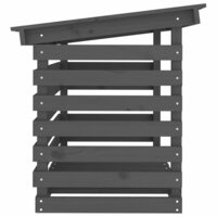 Haardhoutrek 108x73x79 cm massief grenenhout grijs