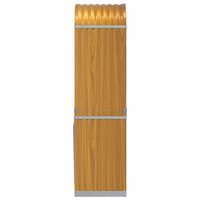 Haardhoutopslag 40x45x170 cm gegalvaniseerd staal lichtbruin