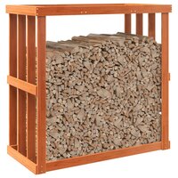 Houtblokhouder 108x52x106 cm massief grenenhout wasbruin