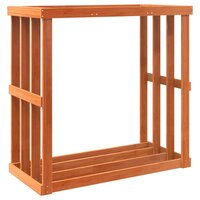 Houtblokhouder 108x52x106 cm massief grenenhout wasbruin
