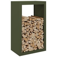 Haardhoutrek 60x40x100 cm staal groen