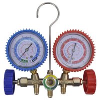 Vacu&uuml;mpomp met 2-voudige manometerset voor airconditioning