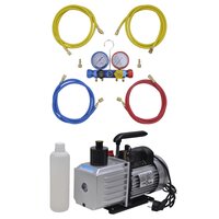 Vacu&uuml;mpomp 100 L/min met 4-voudige manometerset