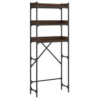 Wasmachinerek 67x25x163 cm bewerkt hout bruin eikenkleur