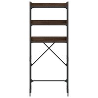 Wasmachinerek 67x25x163 cm bewerkt hout bruin eikenkleur