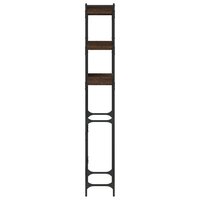 Wasmachinerek 67x25x163 cm bewerkt hout bruin eikenkleur