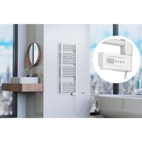 Badkamerradiator met timer 120x50x15 cm wit