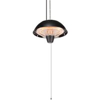 Terrasverwarmer hangend KA-5273 1500 W halogeen zwart