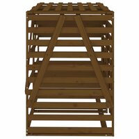 Containerberging dubbel massief grenenhout honingbruin