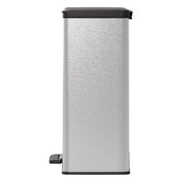 Pedaalemmer Deco rechthoekig 65 L zilverkleurig