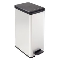 Pedaalemmer Deco smal 40 L zilverkleurig